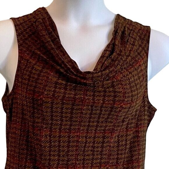 Chaps Sleeveless Top with Waterfall Neckline Women's Large - Picture 3 of 6
